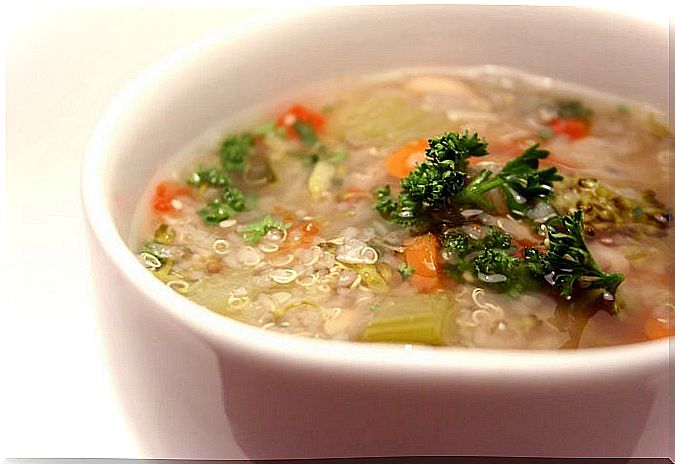 vegetable and quinoa soup
