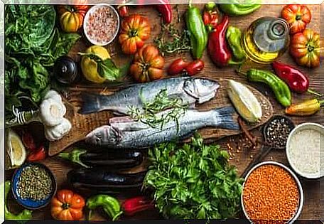 Foods of the Mediterranean diet.
